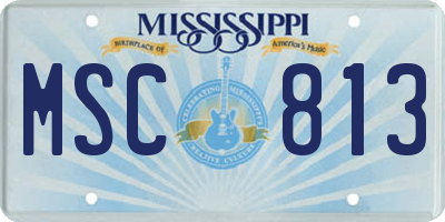 MS license plate MSC813