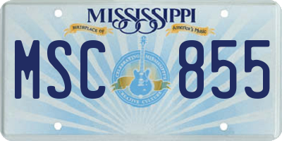 MS license plate MSC855