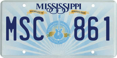 MS license plate MSC861