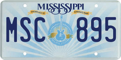 MS license plate MSC895