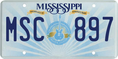 MS license plate MSC897