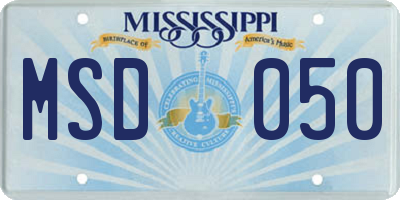 MS license plate MSD050