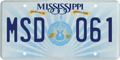 MS license plate MSD061
