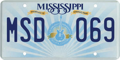 MS license plate MSD069