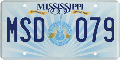 MS license plate MSD079