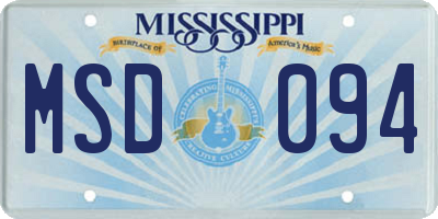 MS license plate MSD094