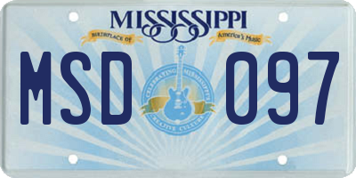 MS license plate MSD097