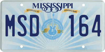 MS license plate MSD164