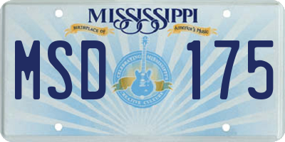 MS license plate MSD175