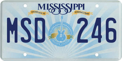 MS license plate MSD246