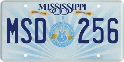 MS license plate MSD256