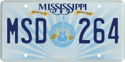 MS license plate MSD264