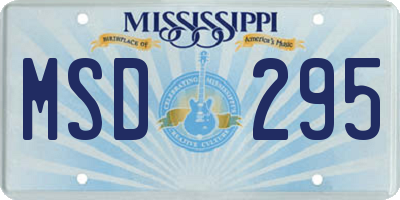 MS license plate MSD295