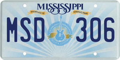 MS license plate MSD306