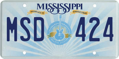 MS license plate MSD424