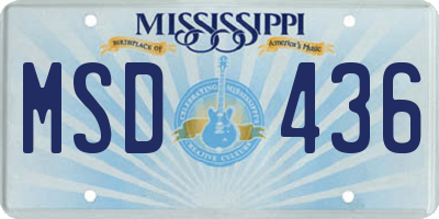 MS license plate MSD436
