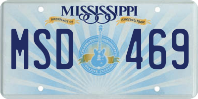 MS license plate MSD469