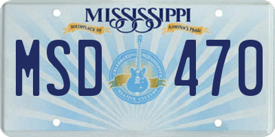 MS license plate MSD470