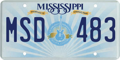 MS license plate MSD483