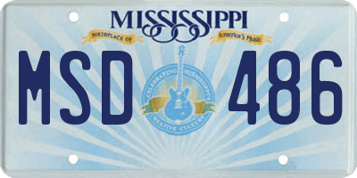 MS license plate MSD486