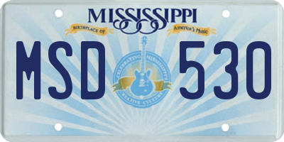 MS license plate MSD530