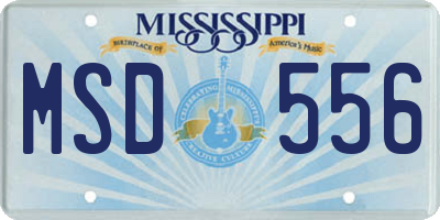 MS license plate MSD556