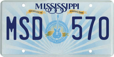 MS license plate MSD570