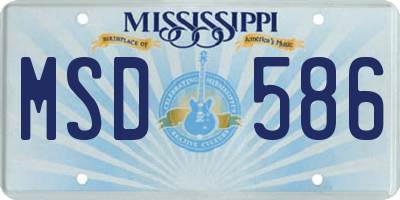 MS license plate MSD586