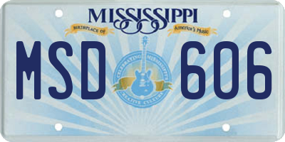 MS license plate MSD606