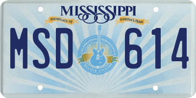 MS license plate MSD614