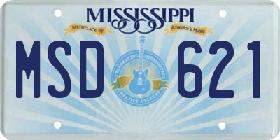 MS license plate MSD621