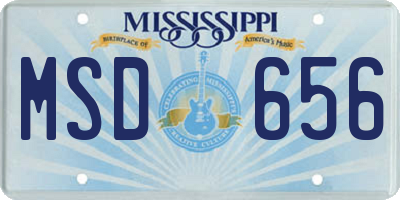 MS license plate MSD656