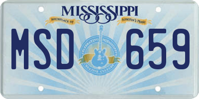 MS license plate MSD659