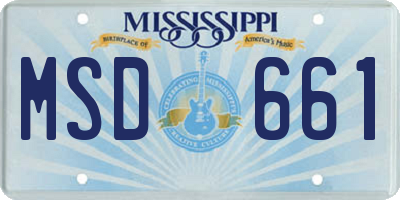 MS license plate MSD661