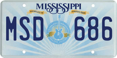 MS license plate MSD686