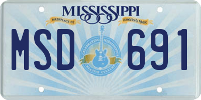 MS license plate MSD691