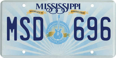 MS license plate MSD696