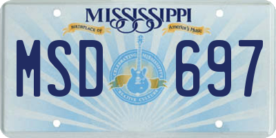 MS license plate MSD697