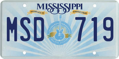 MS license plate MSD719