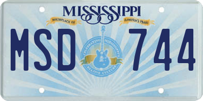 MS license plate MSD744