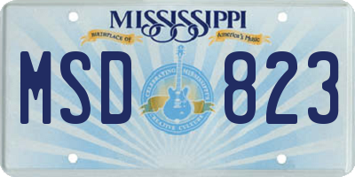 MS license plate MSD823
