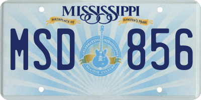 MS license plate MSD856