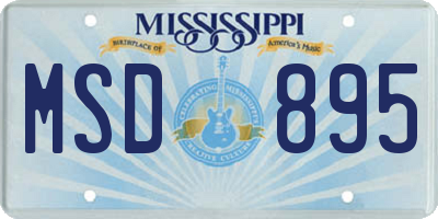 MS license plate MSD895