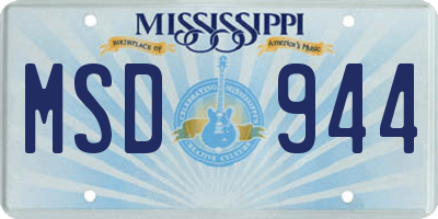 MS license plate MSD944