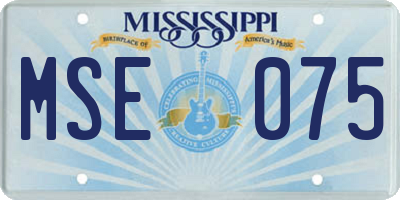 MS license plate MSE075