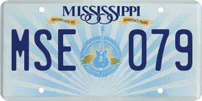 MS license plate MSE079