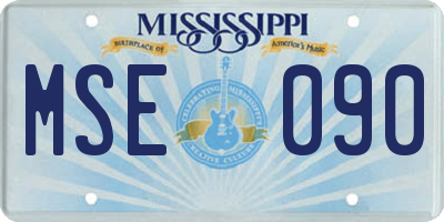MS license plate MSE090