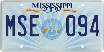 MS license plate MSE094