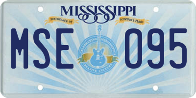 MS license plate MSE095