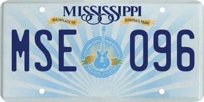 MS license plate MSE096